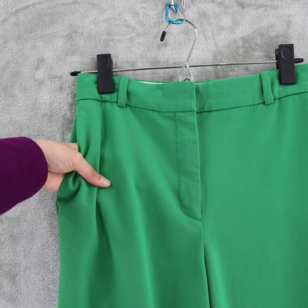 Babaton Atelier Trousers Womens 4 Green Straight Leg High Rise Tailored Pants - Picture 7 of 15